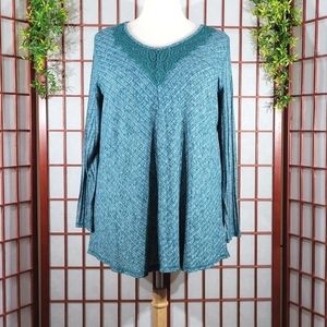 NWOT Faded Glory Teal Long Sleeved Tunic size 2X(18-20W)
